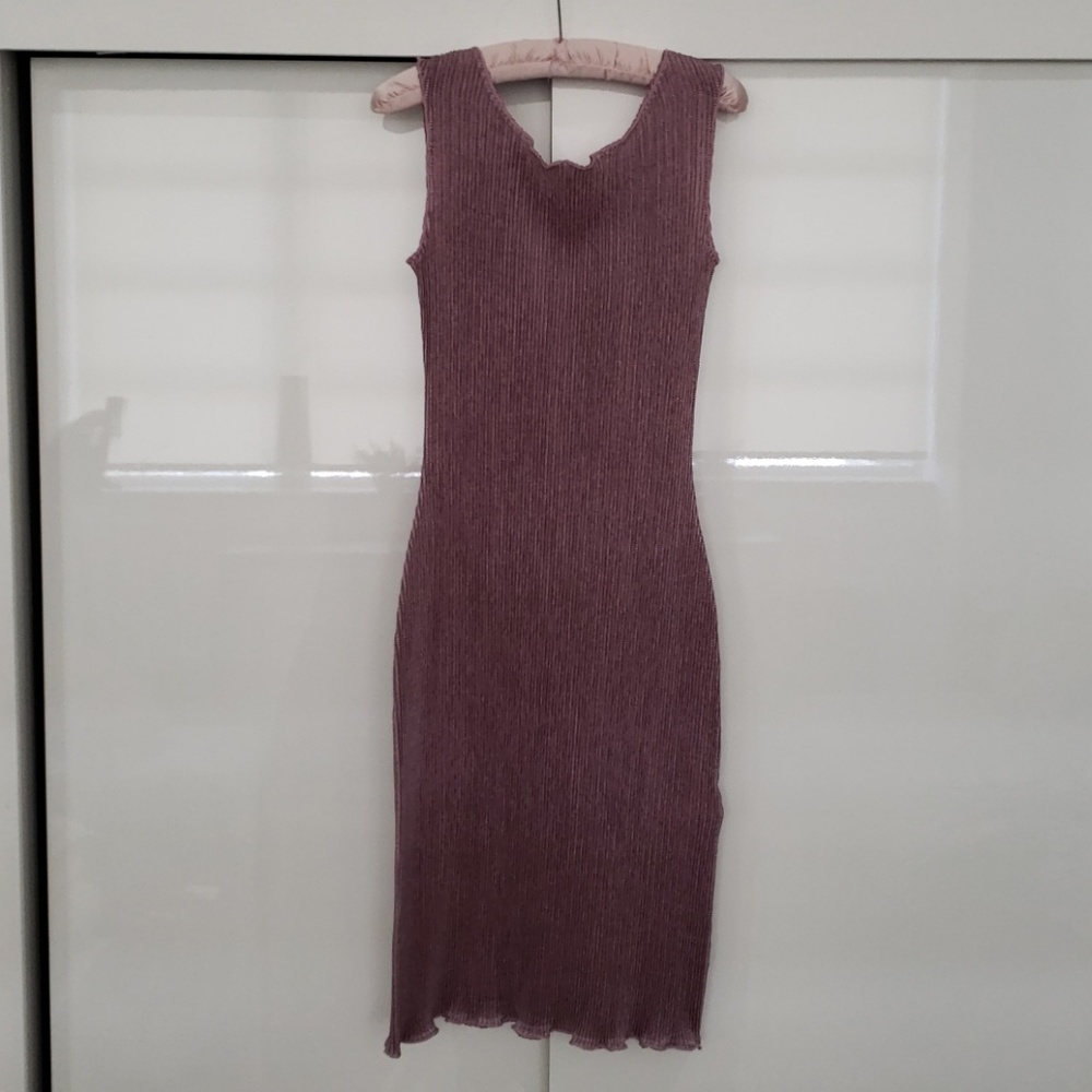 Adolfo Dominguez lavendar cocktail dress